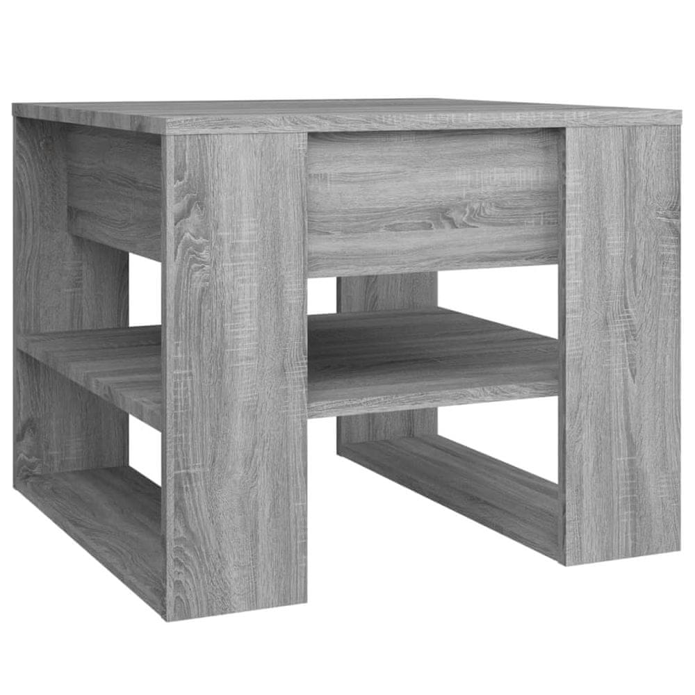 Vidaxl Konferenčný stolík sivý sonoma 55,5x55x45cm spracované drevo